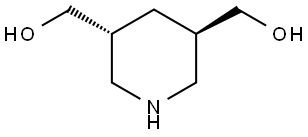 ((3R,5R)-哌啶-3,5-二基)二乙醇 结构式