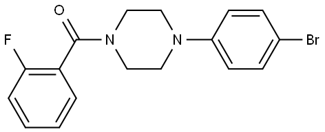 4-(4-Bromophenyl)-1-piperazinyl](2-fluorophenyl)methanone 结构式