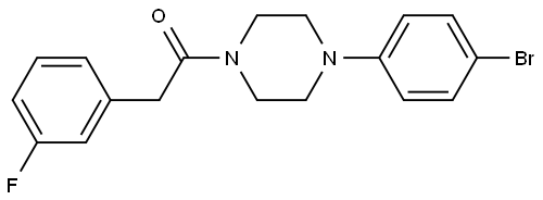 1-[4-(4-Bromophenyl)-1-piperazinyl]-2-(3-fluorophenyl)ethanone 结构式