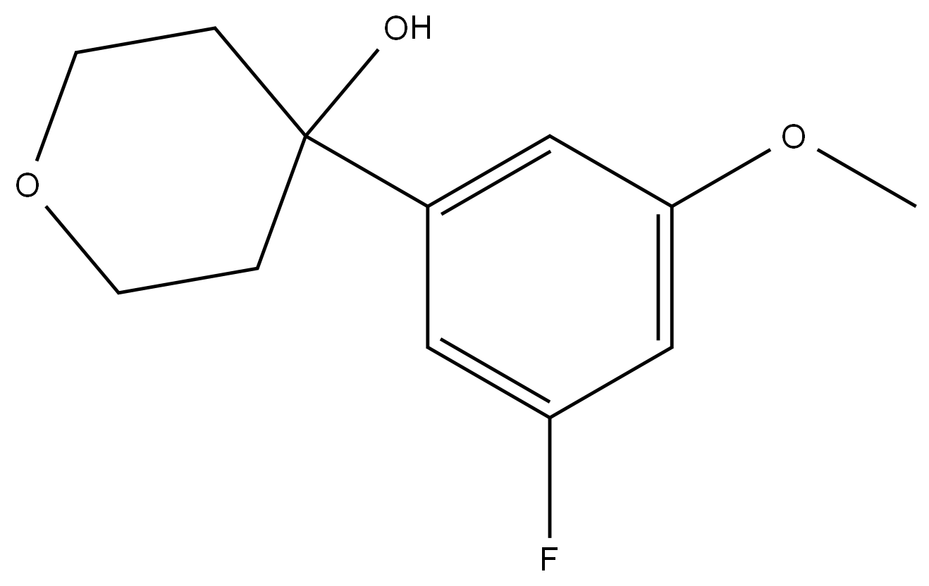 4-(3-fluoro-5-methoxyphenyl)tetrahydro-2H-pyran-4-ol 结构式
