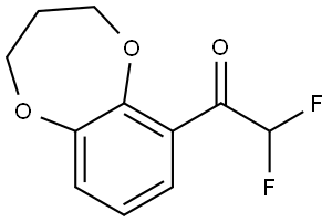 1-(3,4-dihydro-2H-benzo[b][1,4]dioxepin-6-yl)-2,2-difluoroethanone 结构式