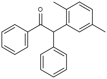 2-(2,5-二甲基苯基)-1,2-二苯基乙烷-1-酮 结构式