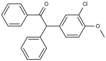 2-(3-氯-4-甲氧基苯基)-1,2-二苯基乙烷-1-酮 结构式