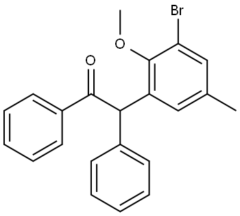 2-(3-溴-2-甲氧基-5-甲基苯基)-1,2-二苯基乙烷-1-酮 结构式