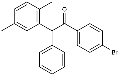 1-(4-溴苯基)-2-(2,5-二甲基苯基)-2-苯基乙烷-1-酮 结构式