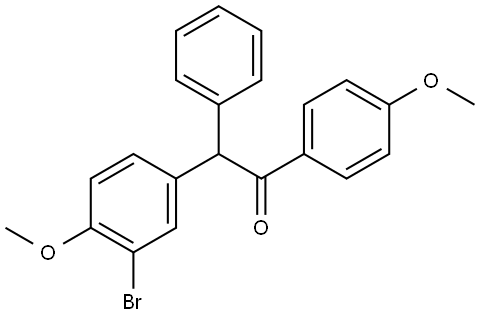 2-(3-bromo-4-methoxyphenyl)-1-(4-methoxyphenyl)-2-phenylethan-1-one 结构式