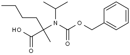 2-(((苄氧基)羰基)(异丙基)氨基)-2-甲基己酸 结构式