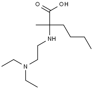2-((2-(二乙氨基)乙基)氨基)-2-甲基己酸 结构式