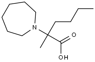 2-(氮杂环庚烷-1-基)-2-甲基己酸 结构式