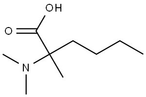 2-(二甲胺基)-2-甲基己酸 结构式