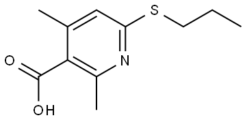 2,4-Dimethyl-6-(propylthio)-3-pyridinecarboxylic acid 结构式