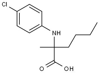 2-((4-氯苯基)氨基)-2-甲基己酸 结构式