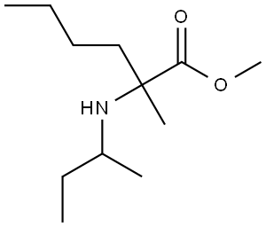 甲基 2-(仲丁基氨基)-2-甲基己酸酯 结构式
