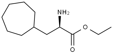 ethyl (R)-2-amino-3-cycloheptylpropanoate 结构式