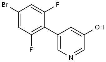 5-(4-Bromo-2,6-difluorophenyl)-3-pyridinol 结构式