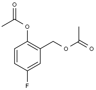 Benzenemethanol, 2-(acetyloxy)-5-fluoro-, 1-acetate 结构式