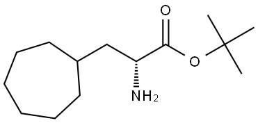 tert-butyl (R)-2-amino-3-cycloheptylpropanoate 结构式