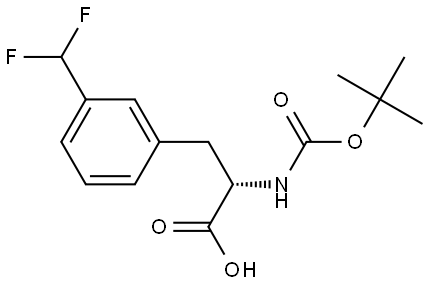 L-Phenylalanine, 3-(difluoromethyl)-N-[(1,1-dimethylethoxy)carbonyl]- 结构式