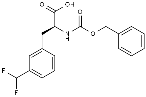 (S)-2-(((benzyloxy)carbonyl)amino)-3-(3-(difluoromethyl)phenyl)propanoic acid 结构式
