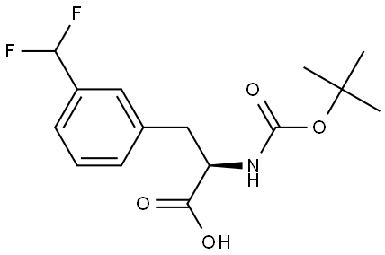 (R)-2-((tert-butoxycarbonyl)amino)-3-(3-(difluoromethyl)phenyl)propanoic acid 结构式