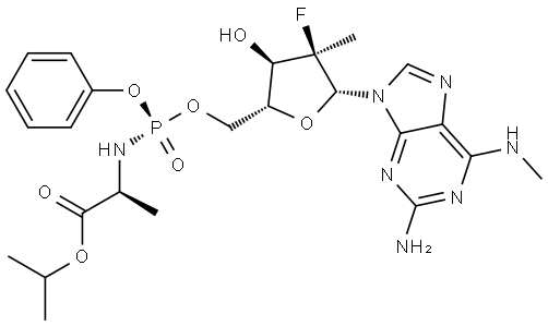 化合物 ARBEMNIFOSBUVIR 结构式