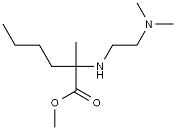甲基 2-((2-(二甲胺基)乙基)氨基)-2-甲基己酸酯 结构式