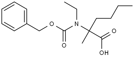 2-(((苄氧基)羰基)(乙基)氨基)-2-甲基己酸 结构式