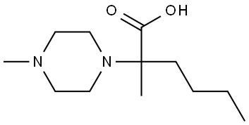 2-甲基-2-(4-甲基哌嗪-1-基)己酸 结构式