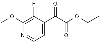Ethyl 3-fluoro-2-methoxy-α-oxo-4-pyridineacetate 结构式