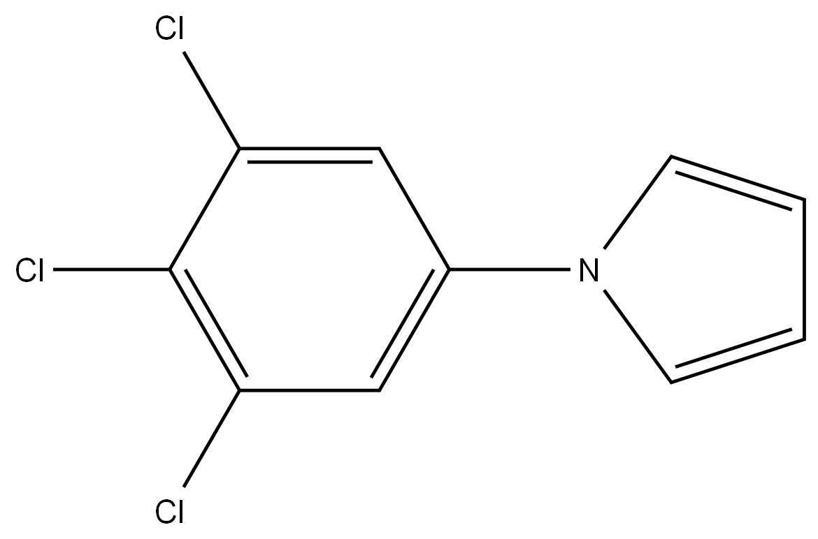1-(3,4,5-Trichlorophenyl)-1H-pyrrole 结构式
