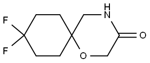 9,9-difluoro-1-oxa-4-azaspiro[5.5]undecan-3-one 结构式