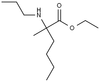 乙基 2-甲基-2-(丙基氨基)己酸酯 结构式