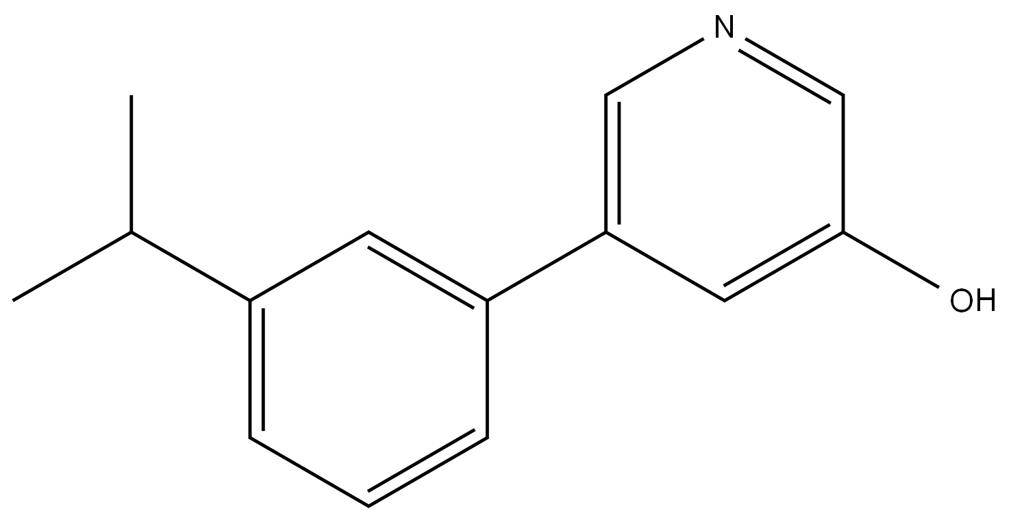 5-[3-(1-Methylethyl)phenyl]-3-pyridinol 结构式