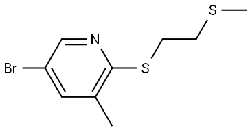 5-Bromo-3-methyl-2-[[2-(methylthio)ethyl]thio]pyridine 结构式