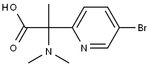 2-(5-bromopyridin-2-yl)-2-(dimethylamino)propanoic acid 结构式