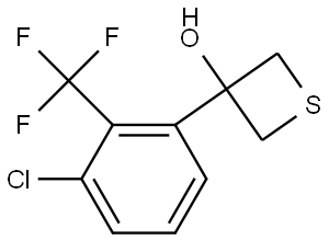 3-[3-Chloro-2-(trifluoromethyl)phenyl]-3-thietanol 结构式
