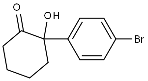 2-(4-bromophenyl)-2-hydroxycyclohexan-1-one 结构式
