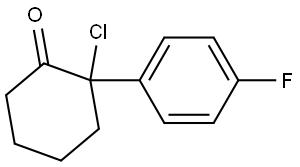 2-chloro-2-(4-fluorophenyl)cyclohexan-1-one 结构式