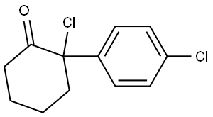 2-chloro-2-(4-chlorophenyl)cyclohexan-1-one 结构式