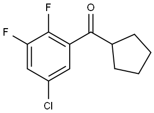 (5-Chloro-2,3-difluorophenyl)cyclopentylmethanone 结构式