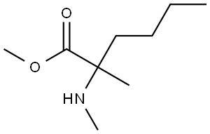 甲基 2-甲基-2-(甲氨基)己酸酯 结构式