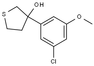 3-(3-Chloro-5-methoxyphenyl)tetrahydrothiophene-3-ol 结构式