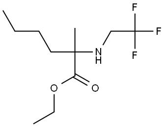 乙基 2-甲基-2-((2,2,2-三氟乙基)氨基)己酸酯 结构式