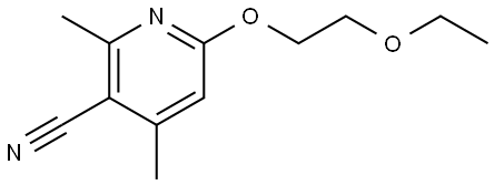 6-(2-Ethoxyethoxy)-2,4-dimethyl-3-pyridinecarbonitrile 结构式