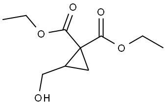 1,1-Cyclopropanedicarboxylic acid, 2-(hydroxymethyl)-, 1,1-diethyl ester 结构式