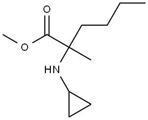 甲基 2-(环丙基氨基)-2-甲基己酸酯 结构式