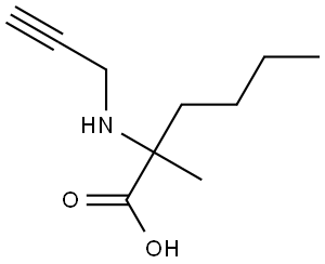 2-甲基-2-(丙-2-炔-1-基氨基)己酸 结构式