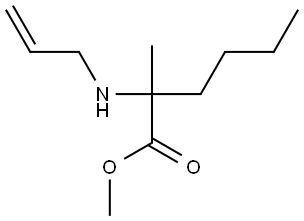 甲基 2-(烯丙基氨基)-2-甲基己酸酯 结构式