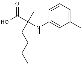 2-甲基-2-(间甲苯基氨基)己酸 结构式