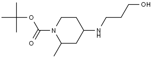 tert-butyl 4-((3-hydroxypropyl)amino)-2-methylpiperidine-1-carboxylate 结构式